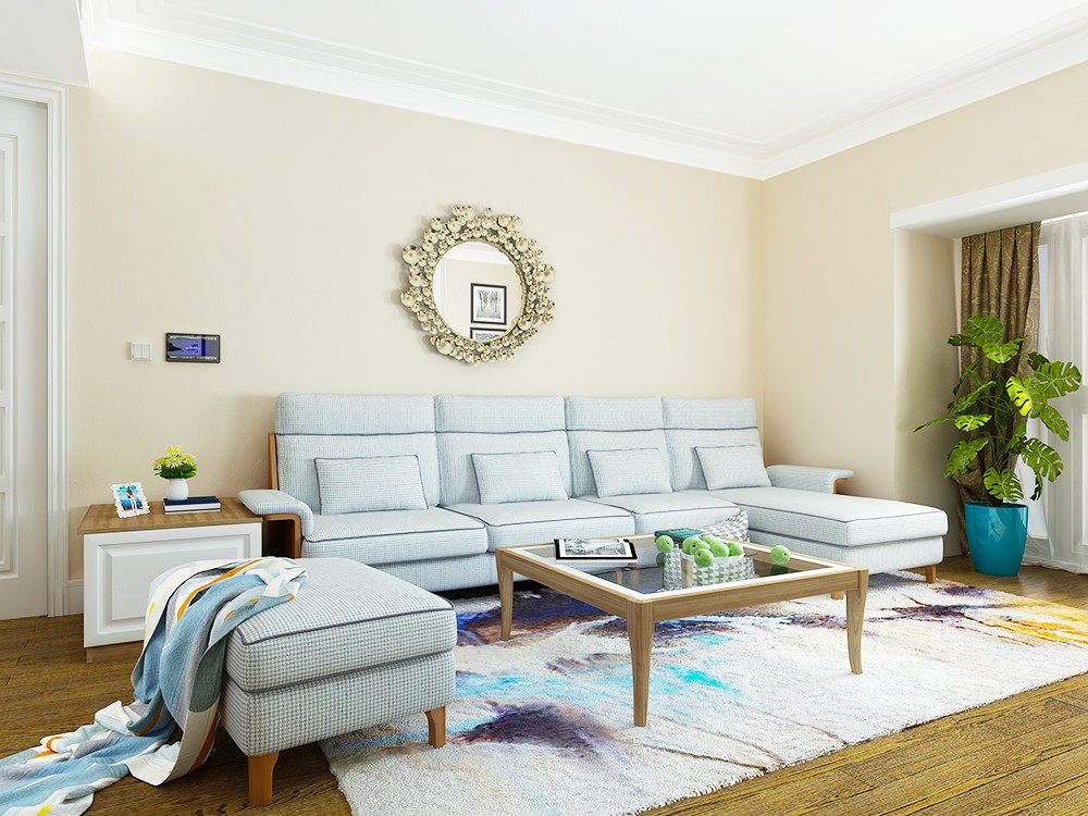 Modern minimalist living room DZK012