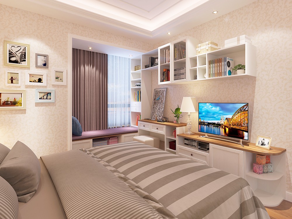 Modern minimalist bedroom DZW045