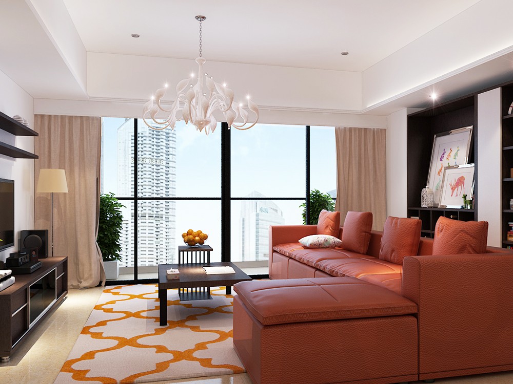 Modern minimalist living room DZKX13