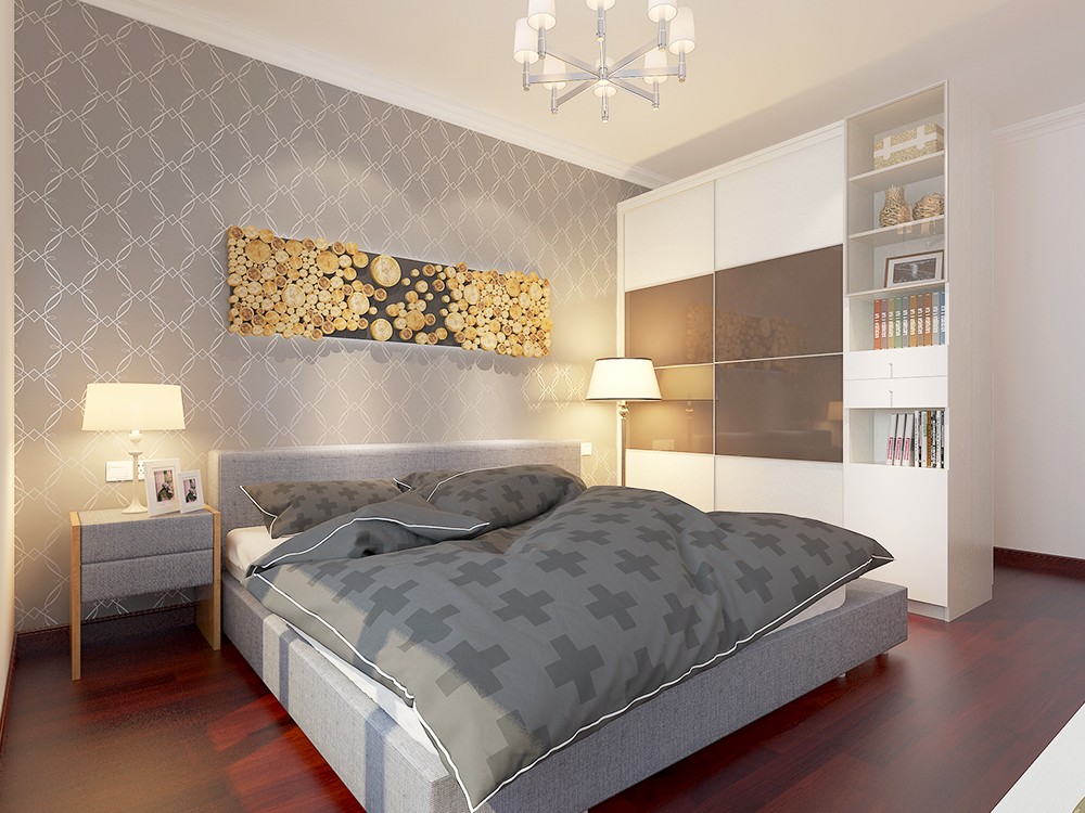 Modern minimalist bedroom DZW046